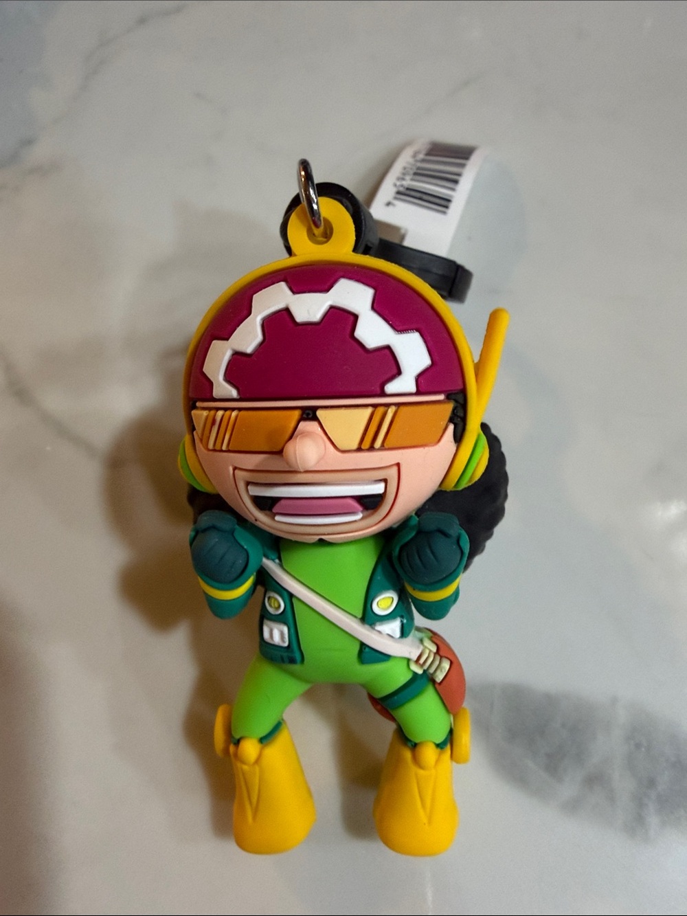 SpyxFamily “Frankie” Colorful Cartoon Keychain Charm - Green, Yellow, Magenta